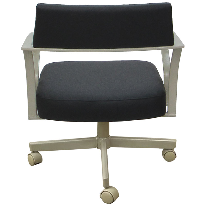 Chaise pivotante en métal Itzuri, Noir, Beige