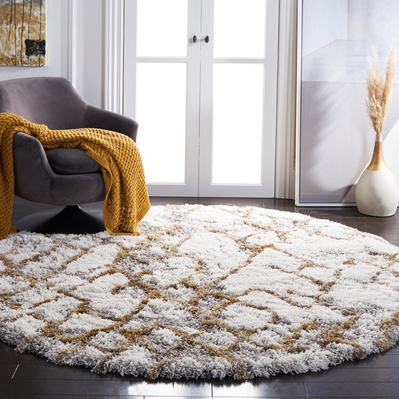 Cade Abstract Indoor Rug, Round 8'