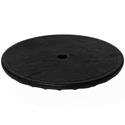 20" Umbrella Table Tray, Easy to Install Table-Top, Round Portable for Swimming Pool, Beach, Patio, Deck, Garden, Black