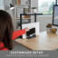 Étagère Clamp-On 13 pouces au-dessus ou en dessous du bureau à 2 niveaux pour accessoires de table, consoles de jeu, et plus, plateau de rangement, organisateur de bureau, noir