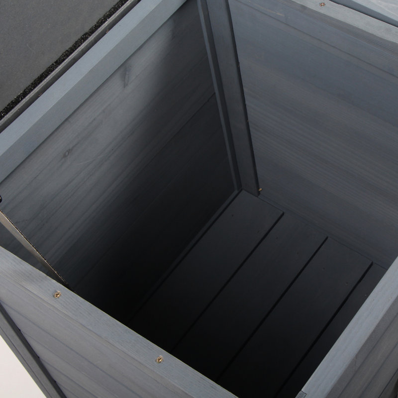 Maison pour lapins, gris - soigneusement conçu pour le confort et les activités des animaux de compagnie, cage extérieure imperméable et énergétique avec trois portes de ventilation