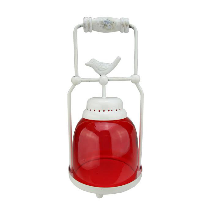 Lanterne porte-bougie en verre 11,75 po