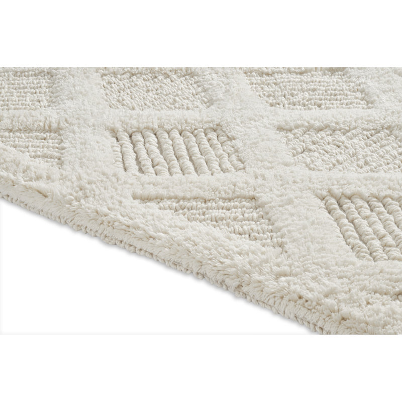 Gerlinda Cotton Blend Bath Rug, Ivory