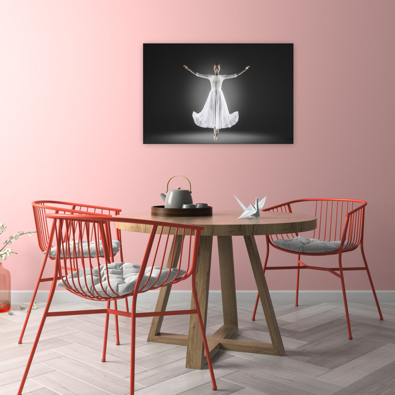 Ballerine en vol, impression d'art dramatique moderne et élégant, H 24 po x l 36 po