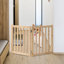Barrière pour animaux pliable autoportante en bois massif pour chiens, 2 panneaux pour les portes, les escaliers et les petits espaces-88357168-90636804