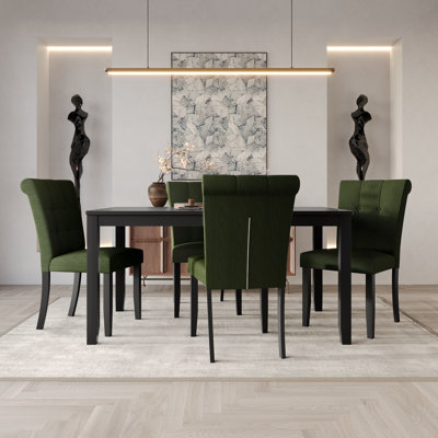 Danina Dining Set With Upholstered Chairs And 59" Rectangular Table