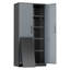Armoire de rangement simple en acier avec serrure (H 72 po x l 32 po x P 16 po)-1210186943
