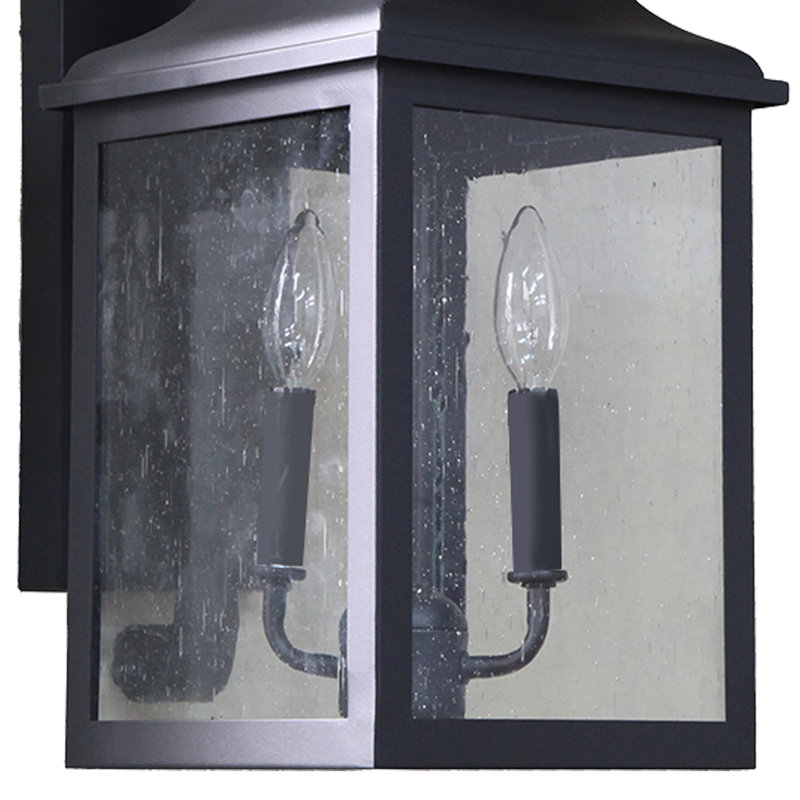 Lanterne murale d’extérieur à 2 ampoules h 23 po black Hutcheson