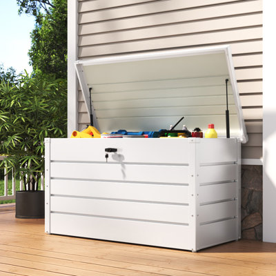 Garden Sanctuary 114cm W 350L Metal Lockable Deck Box
