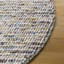 Tapis tissé à plat à la main Elle en ivoire / multicolore-2117566008
