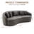 91'' Faux Leather Curved Sofa-184670490