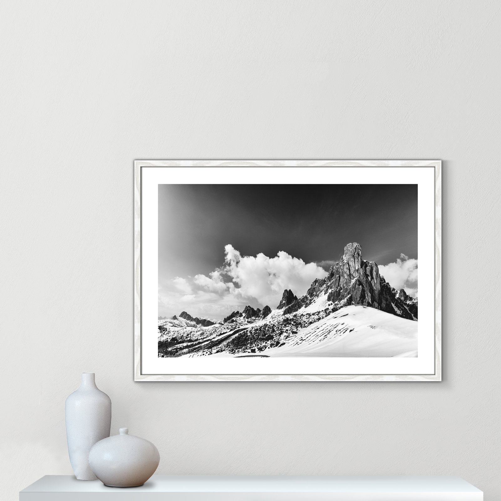 Dragon's Tail by Lars Van De Goor, 25.5" H x 35.5" W x 0.75" D, White Framed