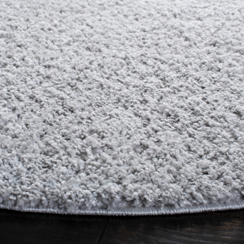 Tapis à poils longs Aidoo, Rond 6 pi 7 po