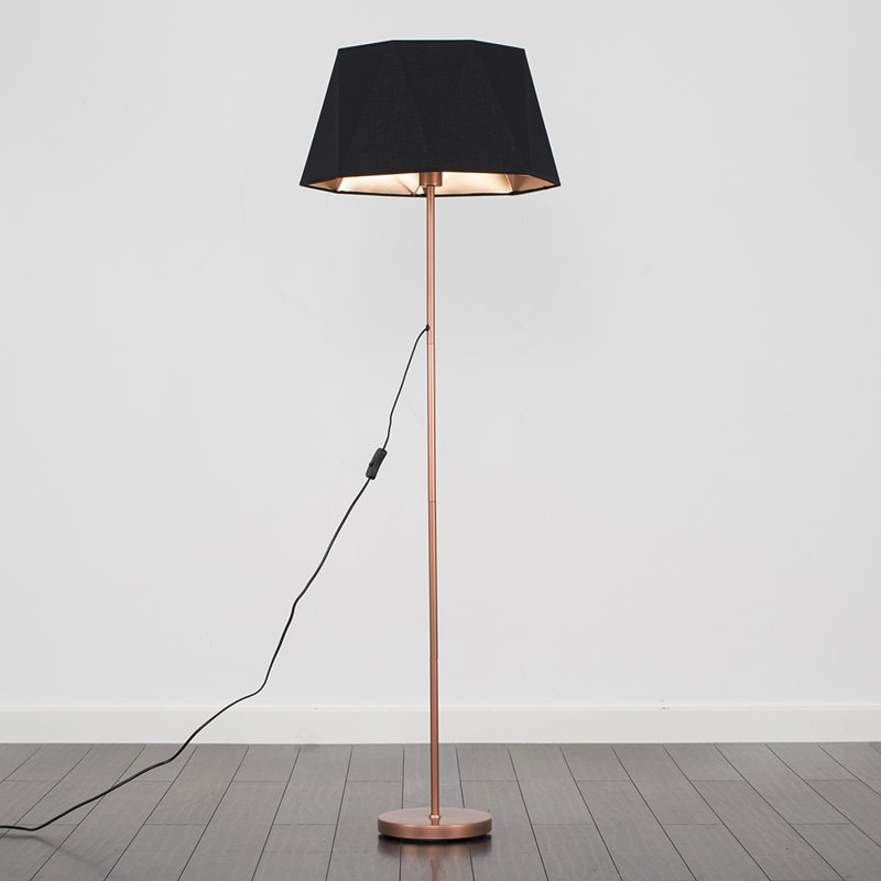 Bekbele 149cm Traditional Floor Lamp, Copper, No