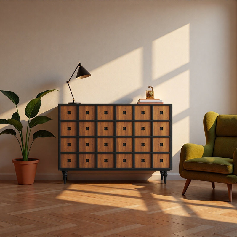 Armoire de rangement pour vitrine de salon