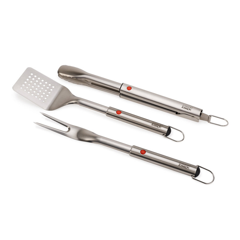 Ensemble de 3 pinces et fourchette à barbecue barbecue Joseph Joseph