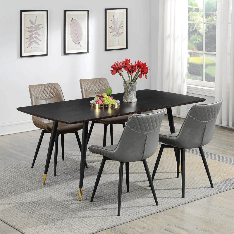 Ensemble de 2 chaises d'appoint pivotantes capitonnées grises, polyvalentes pour la salle à manger ou le bureau