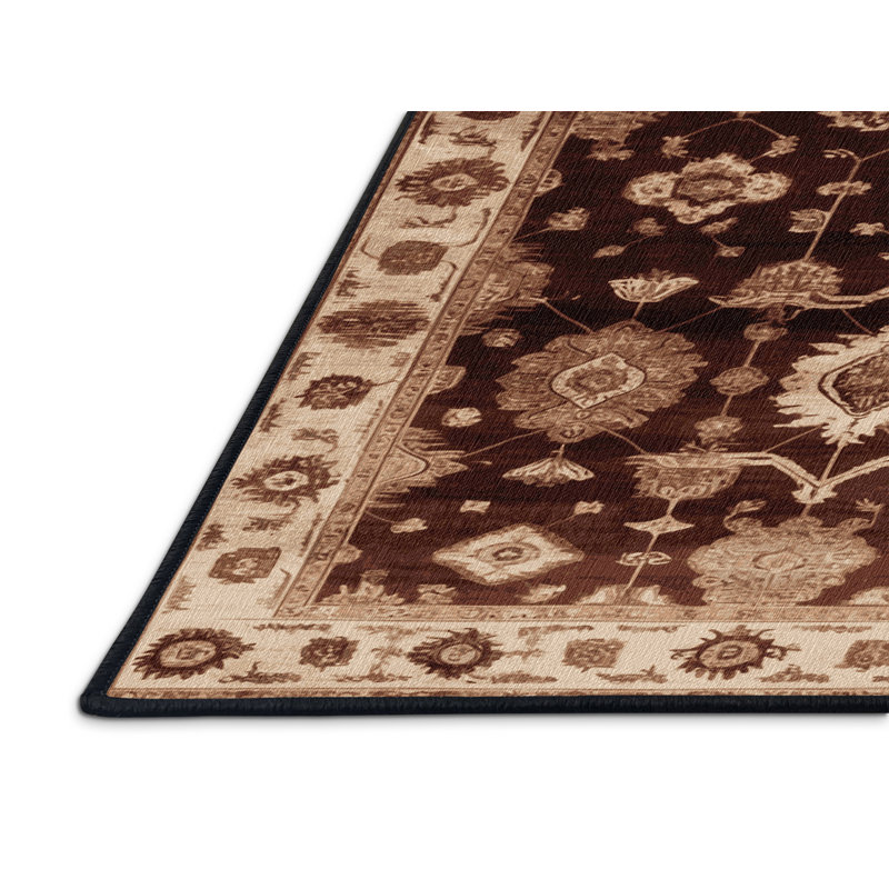 Tapis noir surteint lavable à la machine, Rectangulaire 2 pi x 3 pi
