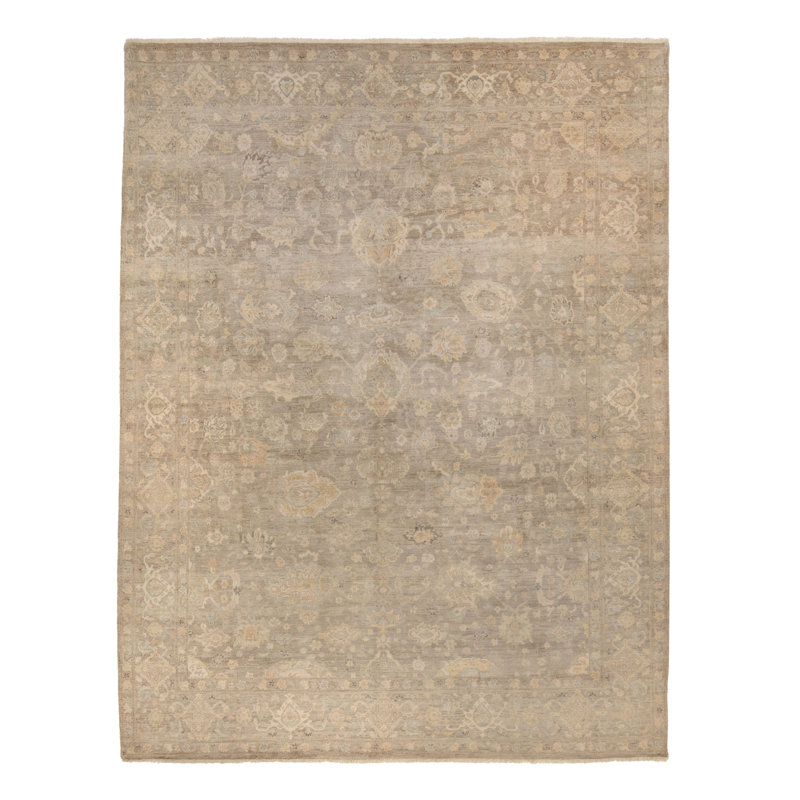 Grey Traditional Silk Rug