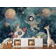 Papier peint astronaute, chat, planètes, mur-1189011876-1189011887