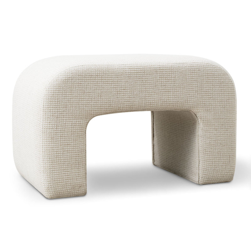 Chaise de meuble-lavabo rembourrée en tissu, Beige