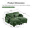 Canapé d'angle à compression, canapé moderne réglable en chenille verte pour la maison