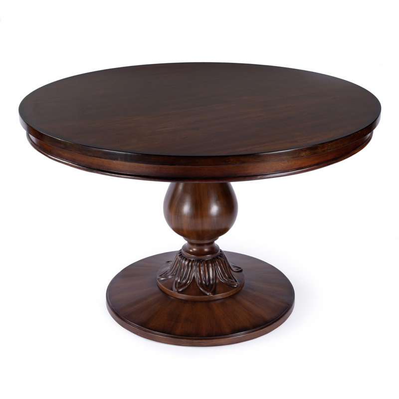 Evie 48" Round Pedestal Dining Table, Antique Cherry