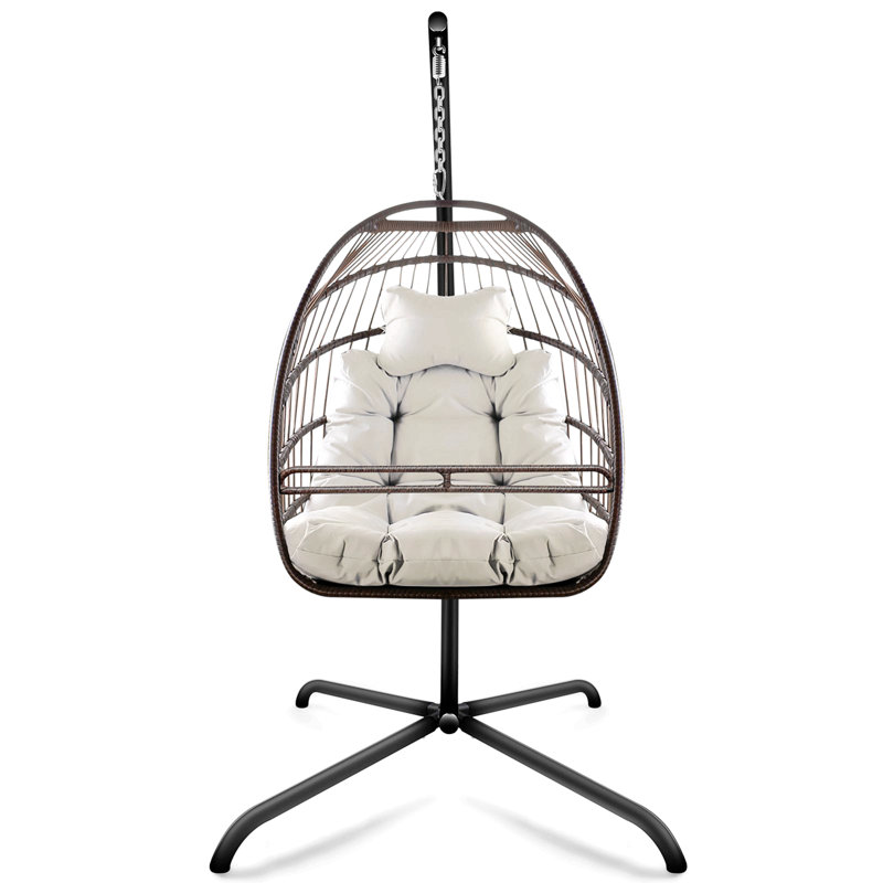 Balancelle avec support Skye, Brun / Beige, Blanc