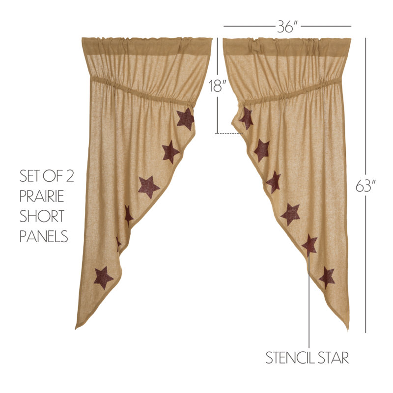 Paire de rideaux semi-transparents avec passe-tringle Hingham, Natural/Burgundy