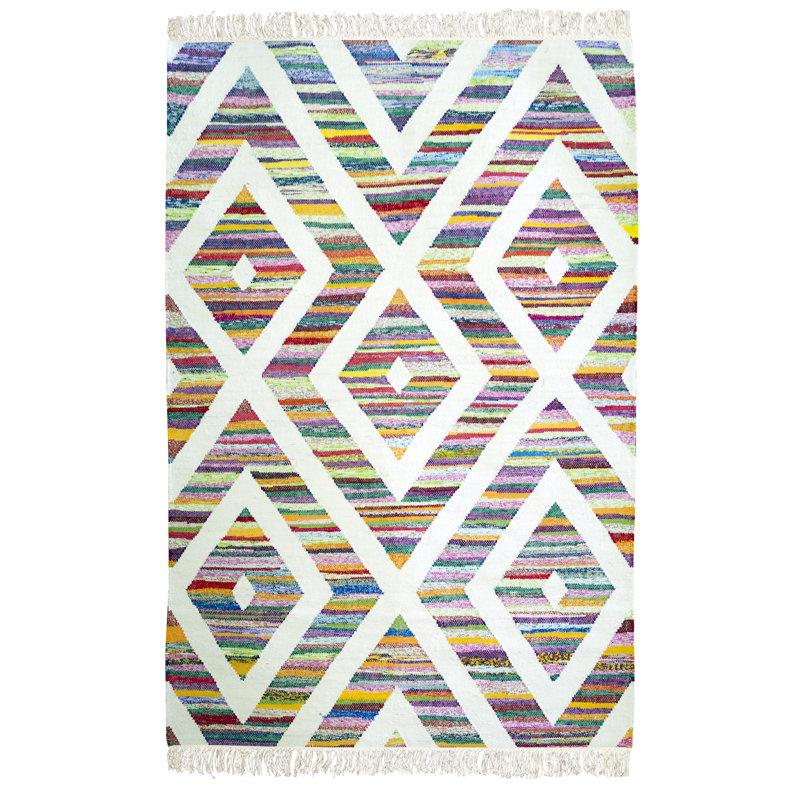 Ulmer Rectangle 200 cm x 140 cm Geometric Flatweave Kilim