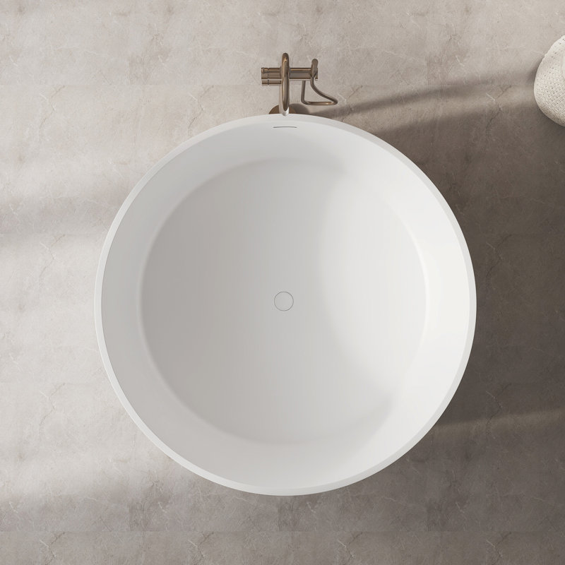 Fslefay 49'' Freestanding Bathtub Solid Surface Deep Soaking Tubs
