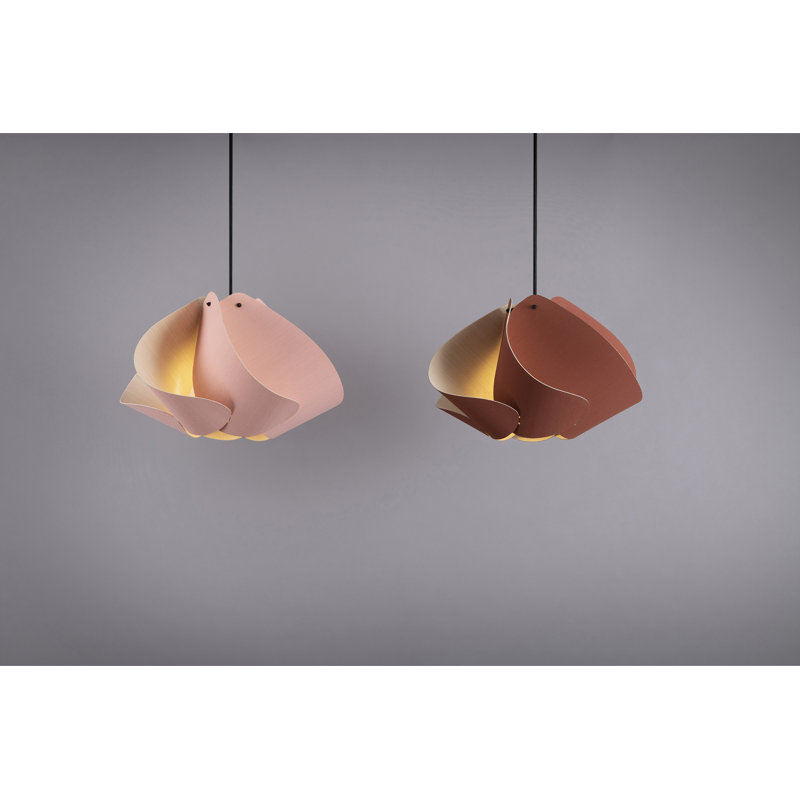 Luminaire suspendu Matilda, H 10,6 po x l 17,4 po x P 17,4 po, Rose