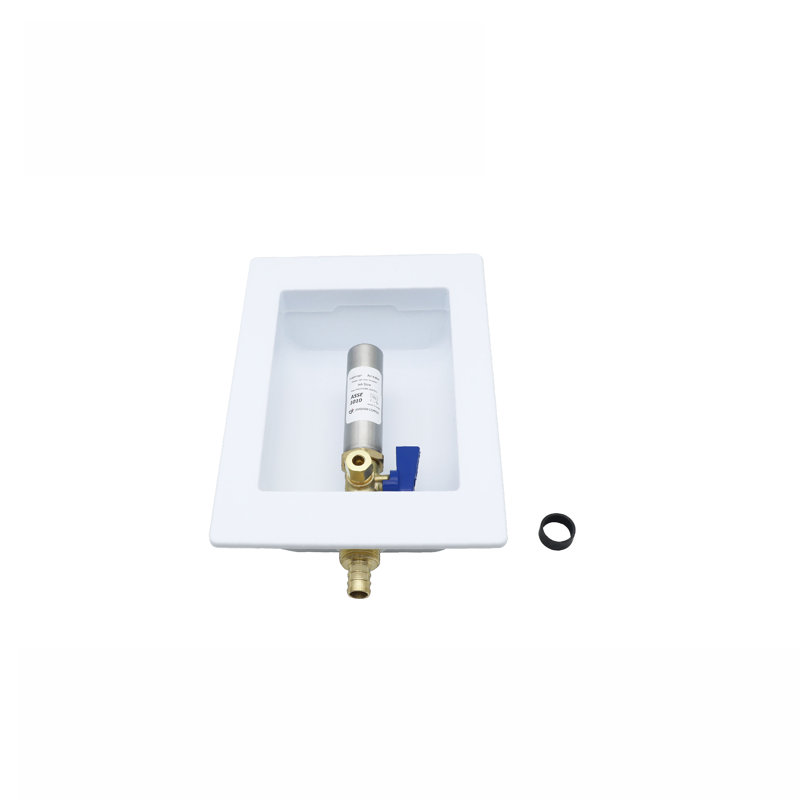 Boîte de sortie de machine à glaçons avec arrêt de marteau à eau SS 1/2 "à sertir / PE1807 PEX connect
