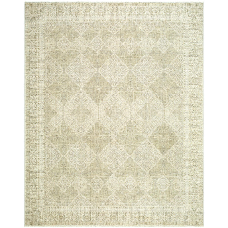Galey Alix Beige and Brown 8' x 10' Synthetic Area Rug