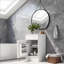 Ensemble de meuble-lavabo simple autoportant de 18 po avec plateau en céramique, ensemble de meuble-lavabo sur pied avec 1 porte et 1 tablette réglable-123161421