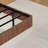 King Floating Bed Frame With LED Lights, Wave Curve Wood Texture Bed With Heavy Duty Metal Slats-957807113-957807112