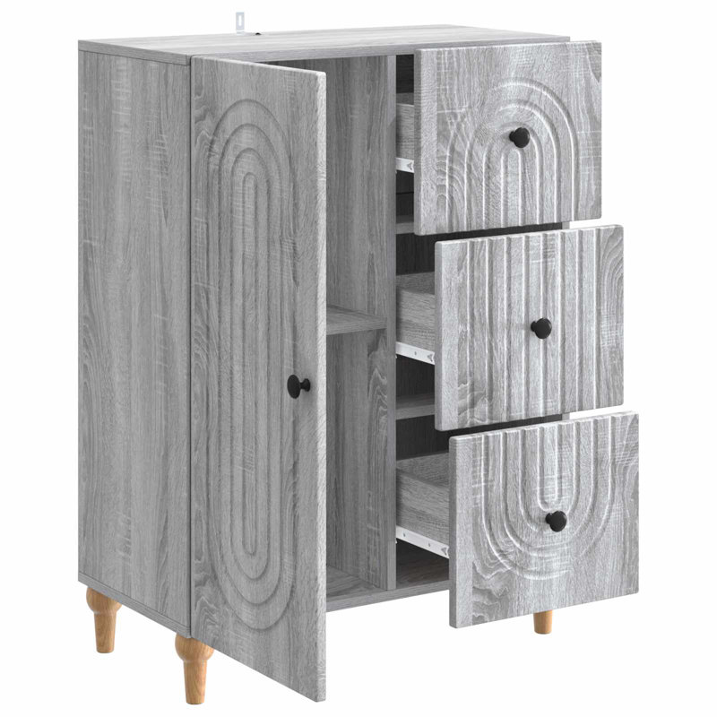 66cm Sideboard, Grey Sonoma