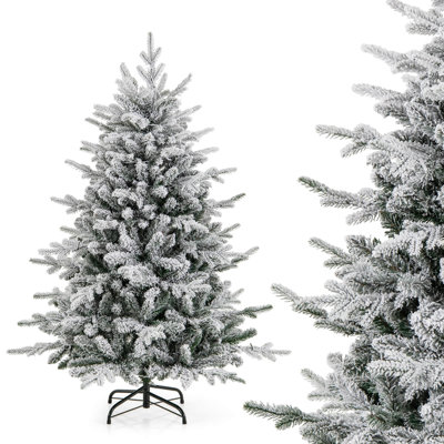 Frosted 7' Pre-Lit Pine Christmas Tree