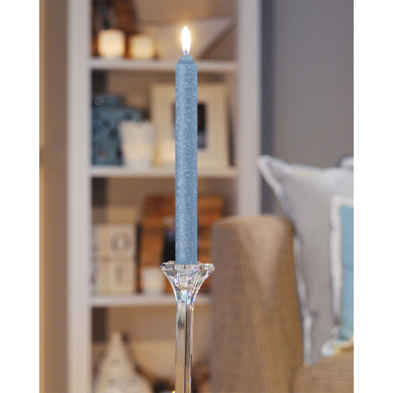 Timberline Arista Dinner Unscented Taper Candle, 9" H x 0.88" W x 0.88" D, Abyss