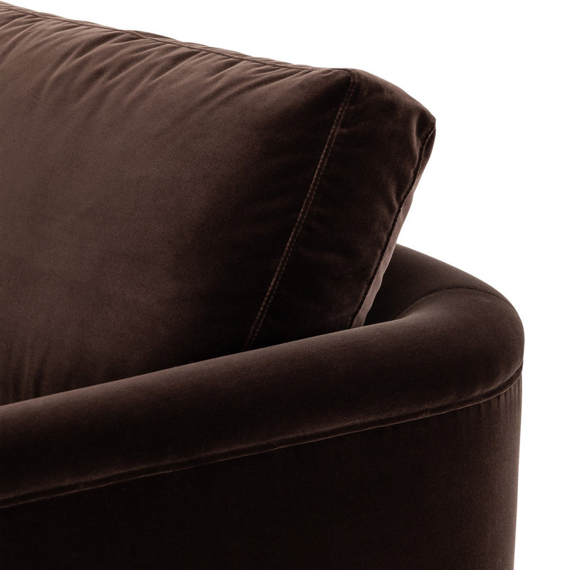Katya Sofa, Surrey Cocoa, 33" W x 96.5" W x 39.75" D