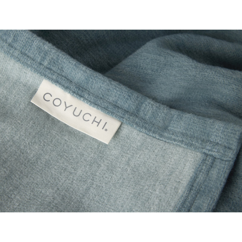 Full Circle Cotton Blanket, Mystic Blue/Ice Blue, 70" L x 50" W