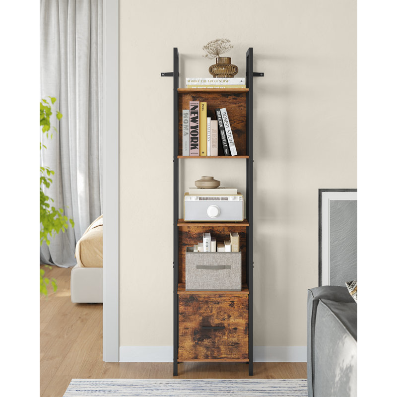 Bibliothèque en acier Crave H 65,4 ", (5 tablettes) H 65 po x l 15,7 po x P 9,4 po