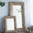 39x3.5x75" Full Length Rectangle Floor Mirror with Distressed Wood Frame