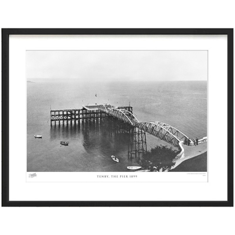 Tenby, The Pier 1899 by Francis Frith - Single Picture Frame Print, 28cm H x 36cm W x 2.3cm D