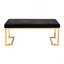 Banc noir et champagne avec base en C en métal