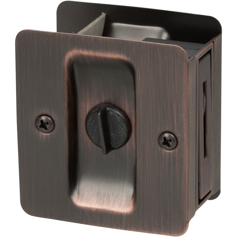 Privacy Pocket Door Lock, Oil Rubbed Bronze