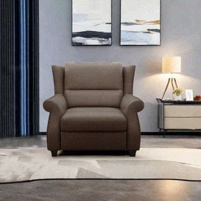 Ergonomically designed cotton and linen recliner