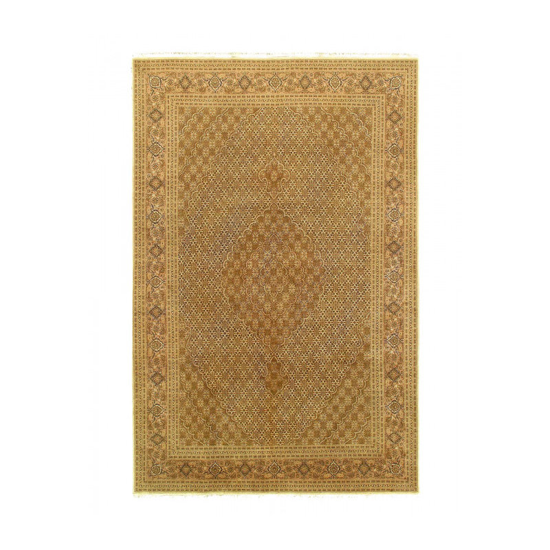 Fine Hand Knotted Persian silk & wool Tabriz 6'7'' X 10'3''