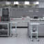 20 po X 20 po Table en acier inoxydable avec roulettes