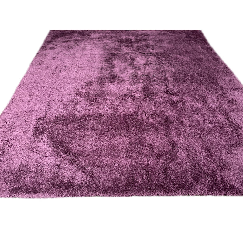 Tapis à poil long mauve